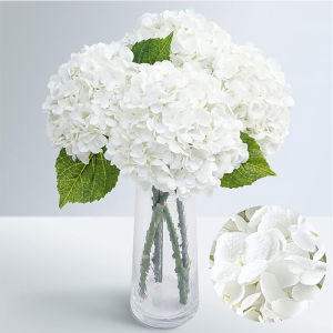 1Pcs 39cm White Artificial Hydrangea Flowers Bouquet for Home Room Wedding Decoration Table Flower Arrangement Decoration