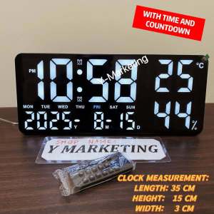 (9002) Upgraded Size Digital Alarm Clock Timer And Countdown With Ambiance Light Remote Control