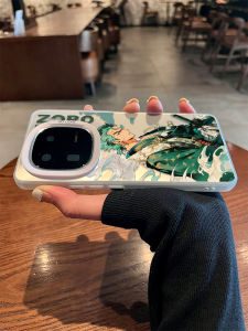 Mens Womens Frosted Silicone Case for IQOO15 Phone Shell Full Cover Anti Drop Protection Cartoon Style Anime Zoro Design