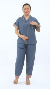 Nyonya Piyama Poly Bamboo Set Piyama Celana Panjang (Bloom Series)