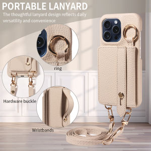 High Quality Phone Case for Iphone 16promax 15 14 13mini 12 11 7 8plus XSMAX XR Crossbody Shockproof with Support Function Cover