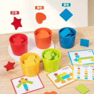 Baby Color Classification Recognition Cup Kids Matching Cognitive Training Teaching Aids Montessori Early Education Educational Toys 1-2 Years Old 3