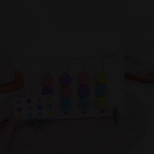 WDS Mainan Edukasi Anak Papan Cocok Warna 4 Bulat Kecil Montessori Intelligence Anak Logic Game MI-01