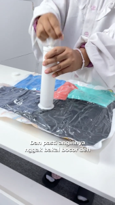 Pompa Vakum Manual Tangan Plastik Pakaian Vacuum Pump Alat Hisap Udara