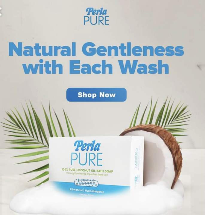 Perla Pure Original bath soap 100% Pure coconut oil 125g