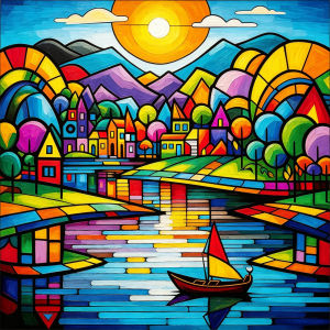 HUACAN 11CT Embroidery Kits House Tree Lake Home Decor DMC Thread Cross Stitch Sets Landscape Diy Gift Needlework Crafts