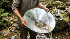 Máng Nón Đãi Vàng – Dụng Cụ Đãi Vàng Sa Khoáng/ Gold Panning Cone sỉ ib riêng