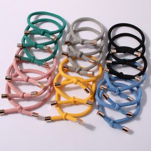 High Elasticity Knot Hair Ties Colorful Black Hair Bands Simple Versatile Hair Accessories for Girls Ponytail Holder Elastic Band