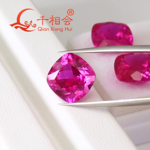 หมอนรูปธรรมชาติตัด AGL ใบรับรองห้องปฏิบัติการปลูกสีแซฟไฟร์สีชมพูและสีแดงกุหลาบพร้อมที่มองเห็นได้สำหรับเครื่องประดับ DIY