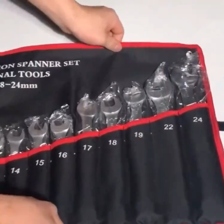 ZC 8-24mm Combination Wrench Set 8/12/14/16PCS Professional Heavy Duty Socket Spanner Tool Kit for Car Motorcycle Repair