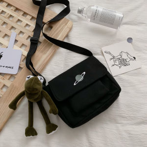 Crosbody Canvas Bag Womens Artistic Hong Kong Style Single Shoulder Korean Version Ulzzang Harajuku Student Girl Harajuku Style Crossbody Bag
