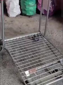 Heavy Duty Cart Trolley Truck Tally E-Commerce Warehouse Logistics Cargo Supermarket Single Layer Shopping Cart 10390