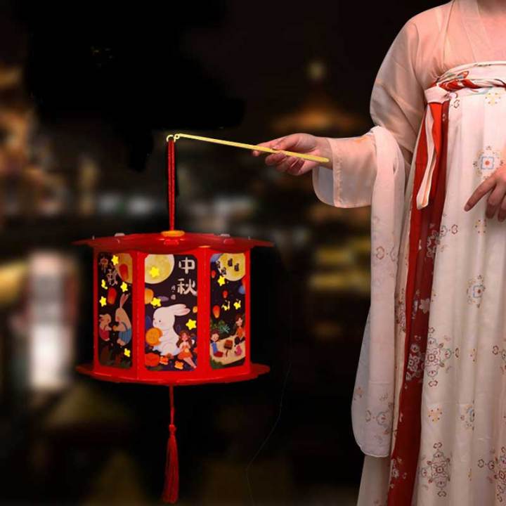 Handmade DIY LED Paper Lanterns for Mid Autumn Decoration/ Chinese ...