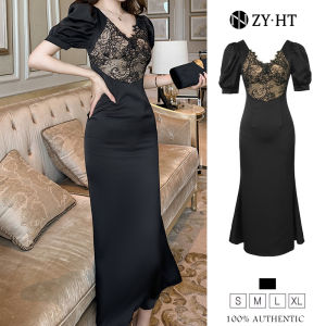 เดรสผู้หญิง ZY.HT EraVogue เดรสผ่าน เดรสดำ เดรสลูกไม้ เดรสแขนพอง เดรสหางปลา เดรสไฮโซ เดรสออกงาน เดรสไปงานแต่ง เดรสเซ็กซี่ เดรสฝรั่งเศส 20365