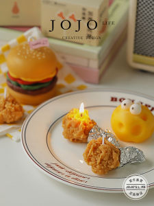 Creative Fried Chicken Scented Candle Birthday Handmade Souvenir Gift Mr Grocery PD Home Decor Aromatherapy Candle Indoor Use