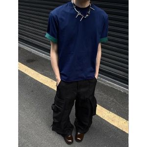 Áo Thun Tay Ngắn Hai Mặt Nhanh Khô American Double Color Sorona Basic Commute Summer 2025 Áo Thun Nam Thường Ngày Polyester