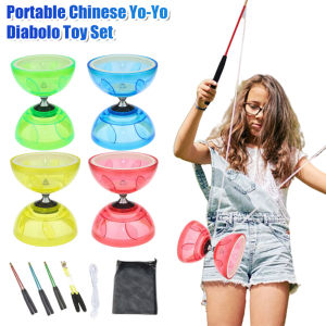 Portable Diabolo Set Chinese Yo-Yo Diabolo Kit Soft TPU Juggling Yoyo Toy Gadget Outdoor Fitness Equipment For Adults Girls Boys