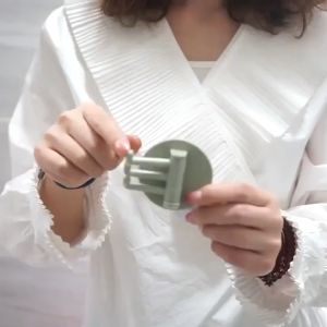 LODER 3 Rotatable Hanging Hook Plastic 180 Degree Adjustable Punch Free Storage Holders Coat Hanger for Kitchen Bathroom