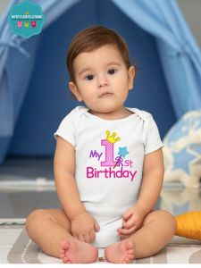 Custom Design Birthday Onesies - 1st Bday Crown