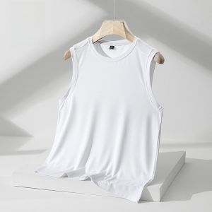 ROMON | Lomond Mens Ice Silk Vest Summer Thin Mesh Quick Dry Sleeveless T-Shirt Hurdle Sports Base Sweat Shirt Fashionable Urban Style