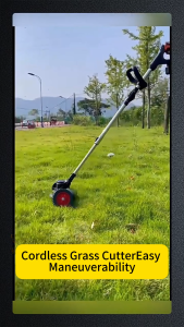 esin Rumput Cordless Grass Cutter Machine Rechargeable Electric Lawn Mower Portable Trimmer Adjustable Pemotong Multifunction Garden Pruning tool  Mesin  Home Push Lawnmower Lightweight Potong for Small Gardens & Residential Lawns Easy Maneuverability