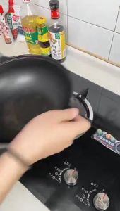 Cast Iron Wok Smokeless Pan Double-Ear Old-Fashioned Frying Pan Enamel Uncoated Cast Iron Non-Stick Pan Deepening round不粘锅