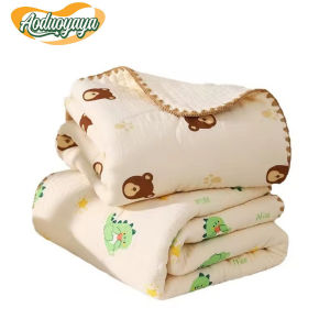 Aoduoyaya 100x100cm Newborn Baby Muslin Swaddle Towel Baby Blanket Cartoon Towel Kain Selimut Napkin