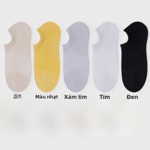 MiiOW | Tất thuyền lưới vô hình cho nữ MiiOW chống trượt thấm hút mồ hôi mùa hè 2025 Tất ngắn thoáng khí bằng vải nylon