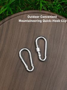 Outdoor climbing Safety Buckle Chain Link Insurance Backpack Spring Key Holder Durable Carabiner for Sports And Adventures