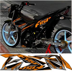 Tem rời SATRIA Fi 150cc - Mẫu F150. Chất liệu PPF Cao Cấp : 3 Lớp Chống Nước Chống Phai Màu. Nhãn Dán Decal