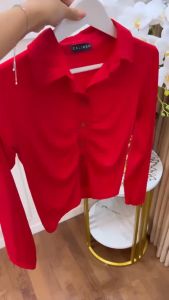BAJU ATASAN LONG SLEEVE KERAH V NECK BAJU CASUAL JERSEY