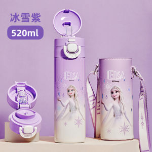 Disney Elsa Túi Đựng Nước Ấm Cho Trẻ Em 2025 Ống Hút Thẳng Túi Đựng Nước Chuyên Dụng Cho Học Sinh Đi Học Túi Đựng Nước Cho Bé Gái