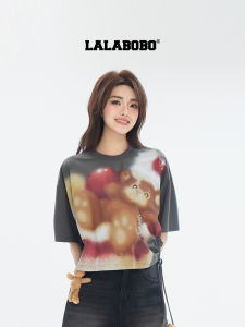 LALABOBO Original Printed Short Sleeve Womens T-shirt Summer New Style Casual Straight Cut Fashionable Top