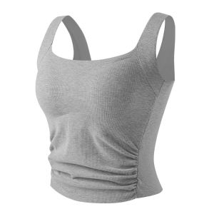 AIMO | เสื้อกั๊กสายเดี่ยวเอวสูงแบบมีแผ่นเสริมหน้าอก เสื้อชั้นในแบบมีโครง เสื้อกั๊กแบบสวมหัว ทรงเข้ารูป ฤดูใบไม้ร่วง/ฤดูหนาว