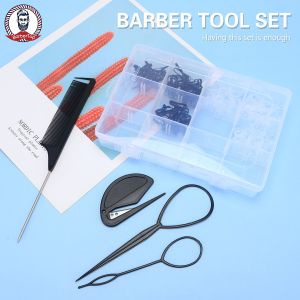 Barber Tool Set Hair Style Style Rubber Band Storage Box Barber Comb Salon Cutting Tools Barber Tools