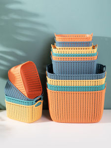 ชั้นวางของแบบพับได้ขนาดใหญ่ กระดานเก็บของทำจากไม้ไผ่พลาสติก กล่องเก็บของสำหรับใส่ของใช้ในครัวเรือน ชั้นวางของสำหรับตกแต่งโต๊ะทำงาน