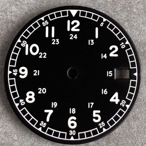 Vintage 29mm Black White Fit NH35A Field Watch Dial Face Hand Set Date Window For 3/3.8 Crown Dive Men Watch Accessories New