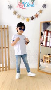Lily And Clark Kaos Anak Laki-Laki Warna Putih Combine KLC79