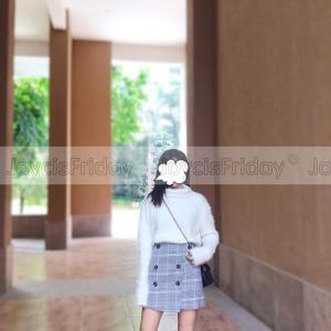 กระโปรงสั้นทรงเอเอวสูงลายสก็อตสไตล์อังกฤษสำหรับเด็กผู้หญิงในฤดูใบไม้ร่วงปี 2020 กระโปรงสั้นทรงเอเข้ารูปแบบสตรีท