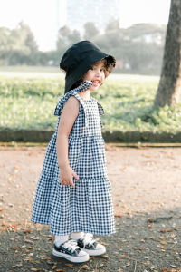 Baju Dress Katun Anak Perempuan Kekinian - Gingham Dress | 1-5T