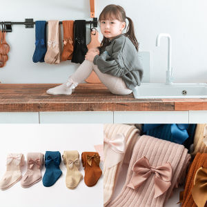 Kids Tights Korean Thin Style Combed Cotton Bow Girl Leggings Childrens Pants Suitable for Wearing Outside 儿童连裤袜 韩国薄款 精梳棉 蝴蝶结女童打底裤 童裤可外穿中小童 FUNIANQI