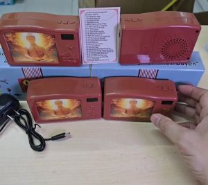 Máy niệm phật để bàn có 4 bộ kinh và có màn hình Led hình Phật