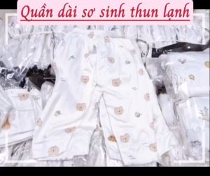 Quần dài sơ sinh thun lạnh mềm mại thoáng mát in họa tiết dễ thương cho bé trai bé gái từ sơ sinh đến 13kg