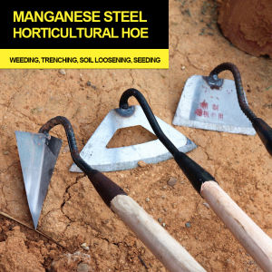 Farm Tool Hoe for Planting Vegetables - Dual-Purpose with Special All-Steel Manganese Steel - Lightweight Hand-Held Weeding Artifact