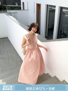 Elegant V-Neck Lace Waist-Accentuated A-Line Dress