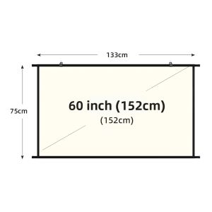LEJIADA | Màn Hình Chiếu Treo Tường LEJIADA 16:9 Thiết Kế Lưới Trắng Chống Ánh Sáng 160 ° Rạp Chiếu Phim Gia Đình HD Góc Rộng Có Sẵn Với Kích Thước 60/84/100 Inch