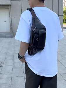 MENSPE Chest Bag Waist Bag Cross-body Chest Bag Multi-Functional Fitness Bag Small Waist Pouch Waterproof Wear-Resistant Waist Bag with Adjustable Strap for Workout Running