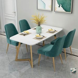 โต๊ะกินข้าว โต๊ะอาหาร dining table ขนาด120*60*71cm โต๊ะลายหินอ่อน โต๊ะครัว สี่เหลี่ยมผืนผ้า โต๊ะรับประทานอาหาร สไตล์โมเดิร์น