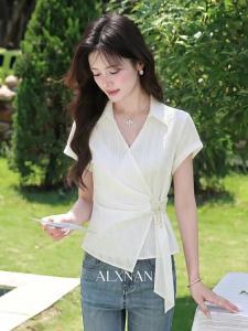 Áo Blouse Dây Đai Giúp Thon Gọn Elegante Cho Nữ