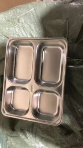 Khay cơm 4 ngăn sâu lòng (28x22x4 cm)